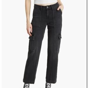 Women's Black Straight Leg Jeans